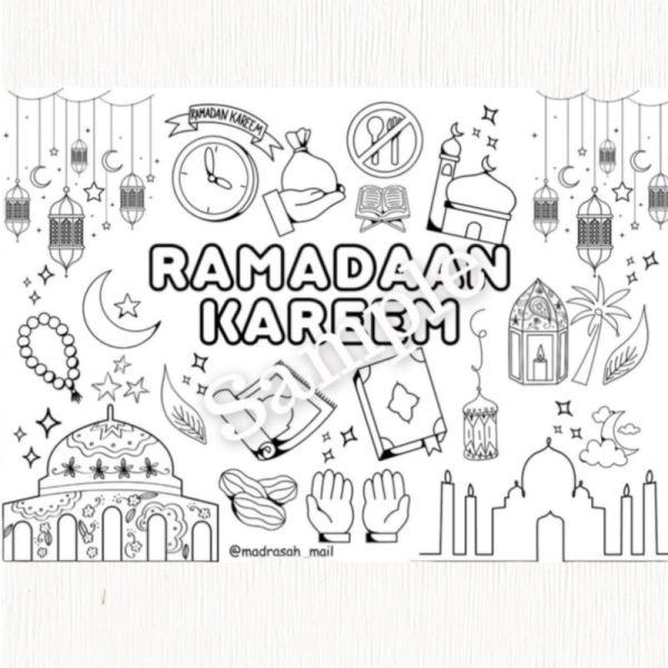 Giant Ramadan Kareem Colouring poster