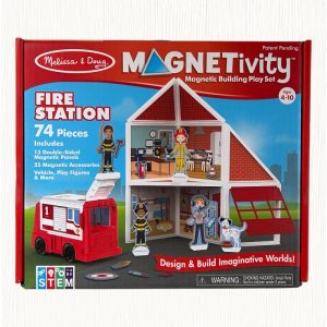 Magnetivity Magnetic Fire Station building play set