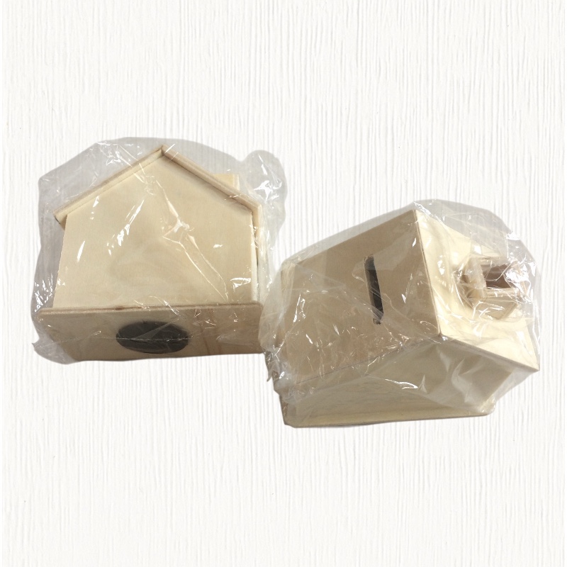 Wooden Crafts - Money Box House