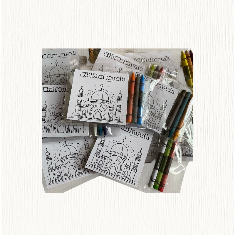 Eid Mubarak colouring card