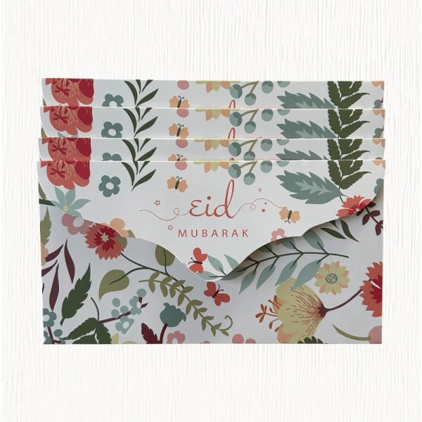Eid Mubarak floral pack of envelopes
