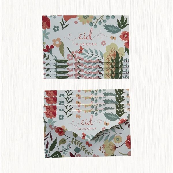 Eid Mubarak floral pack of envelopes