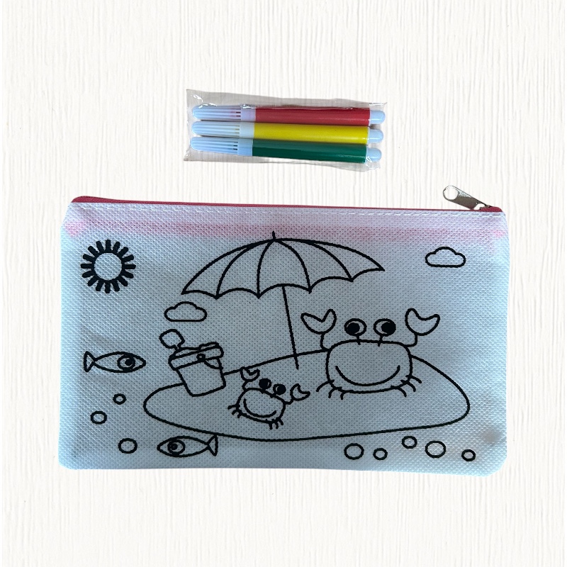 Crab sea side pencil case craft kit