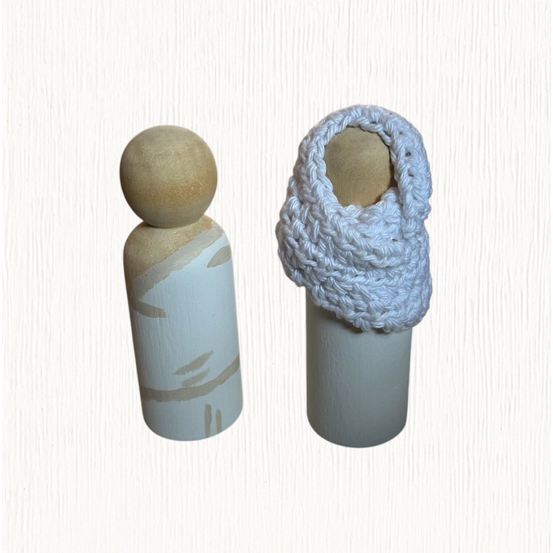Mutamireen Peg dolls in Ihram